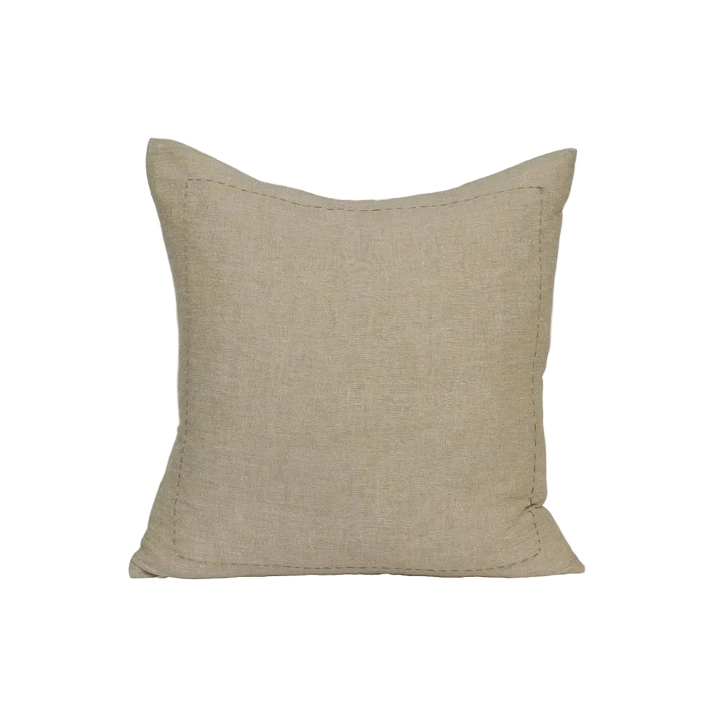 Cushion Bound Moss Green Chambray 50x50cm