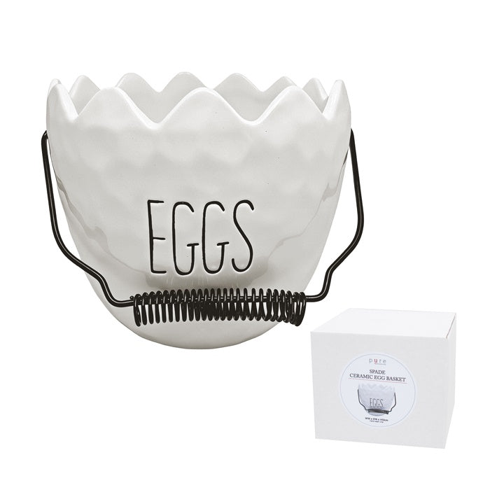 Egg Basket Spade White