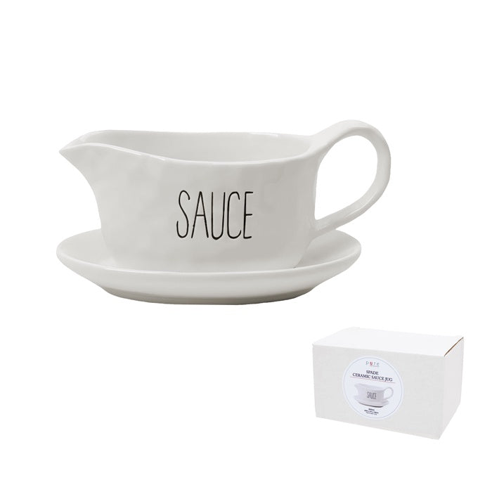 Jug Sauce Spade White