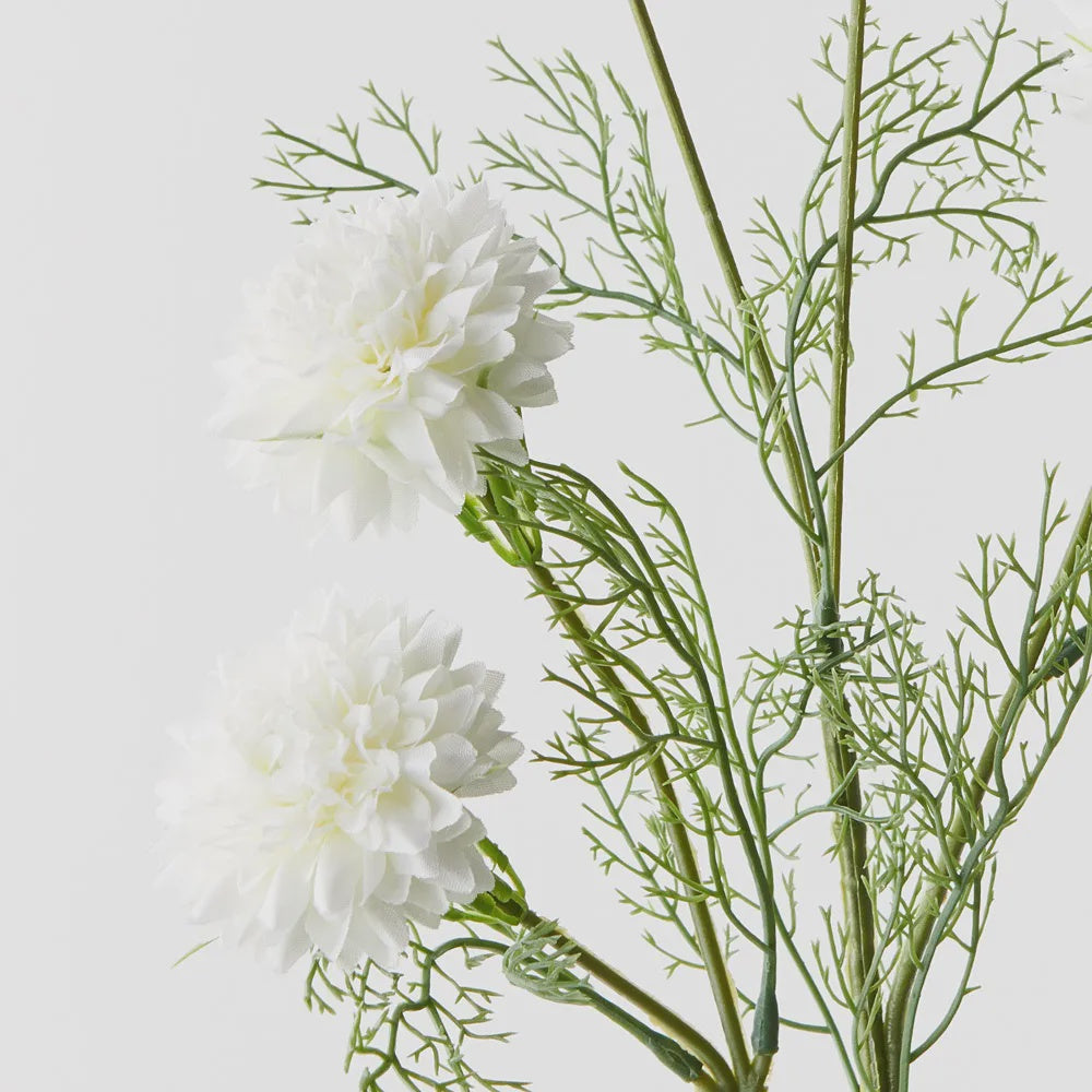 Spray Cornflower White 68cm