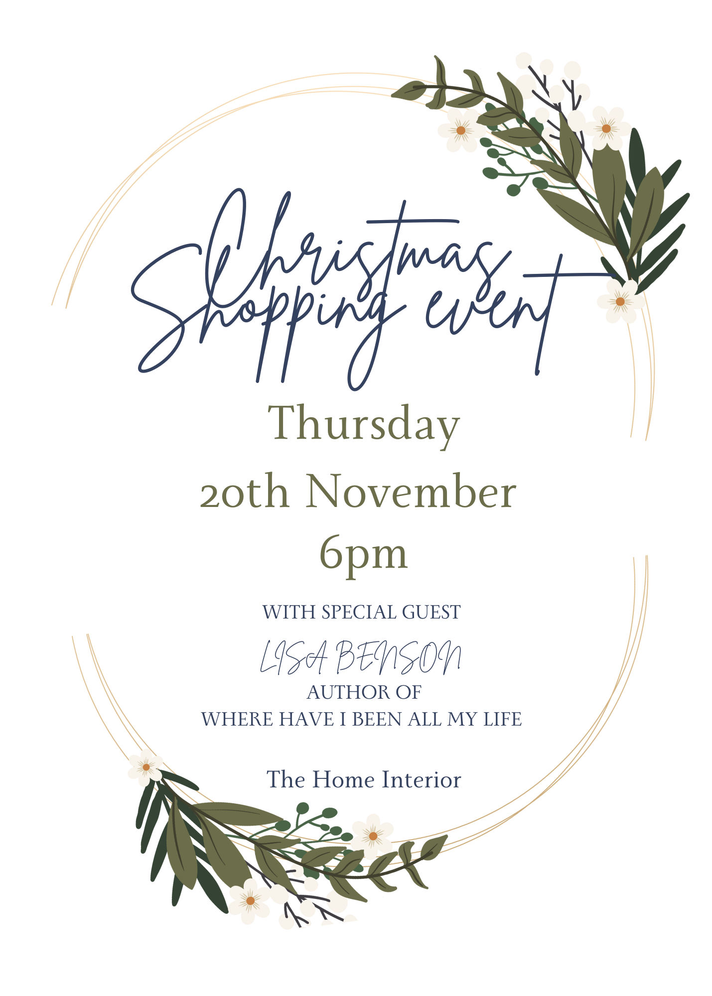 Christmas Shopping Event & Fundraiser 20th Nov 2025