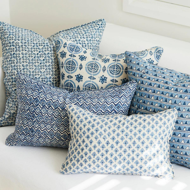 Cushion Amreli Azure Linen 55cm