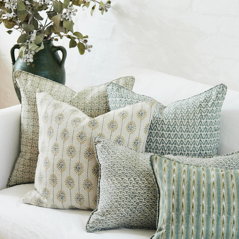 Cushion Bombay Celadon Moss Linen 50cm