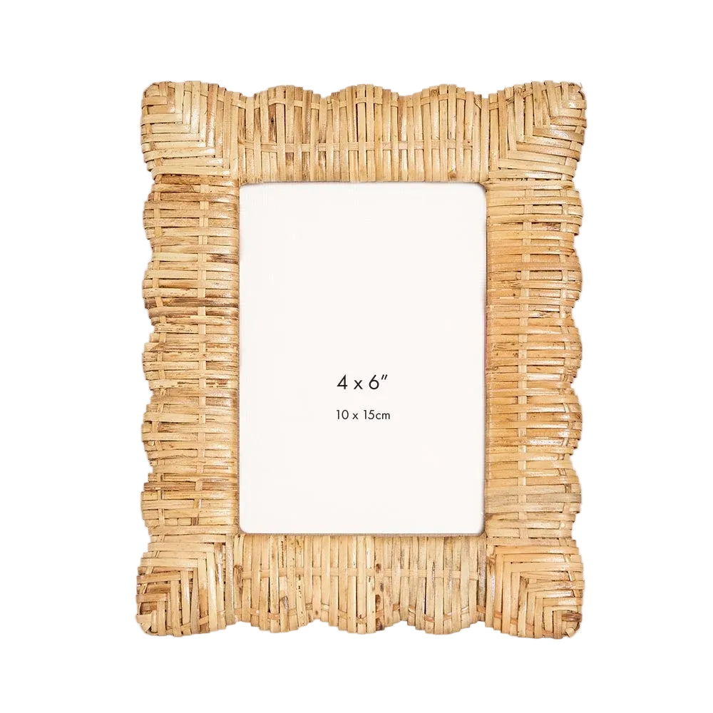 Mina Rattan Photo Frame Natural