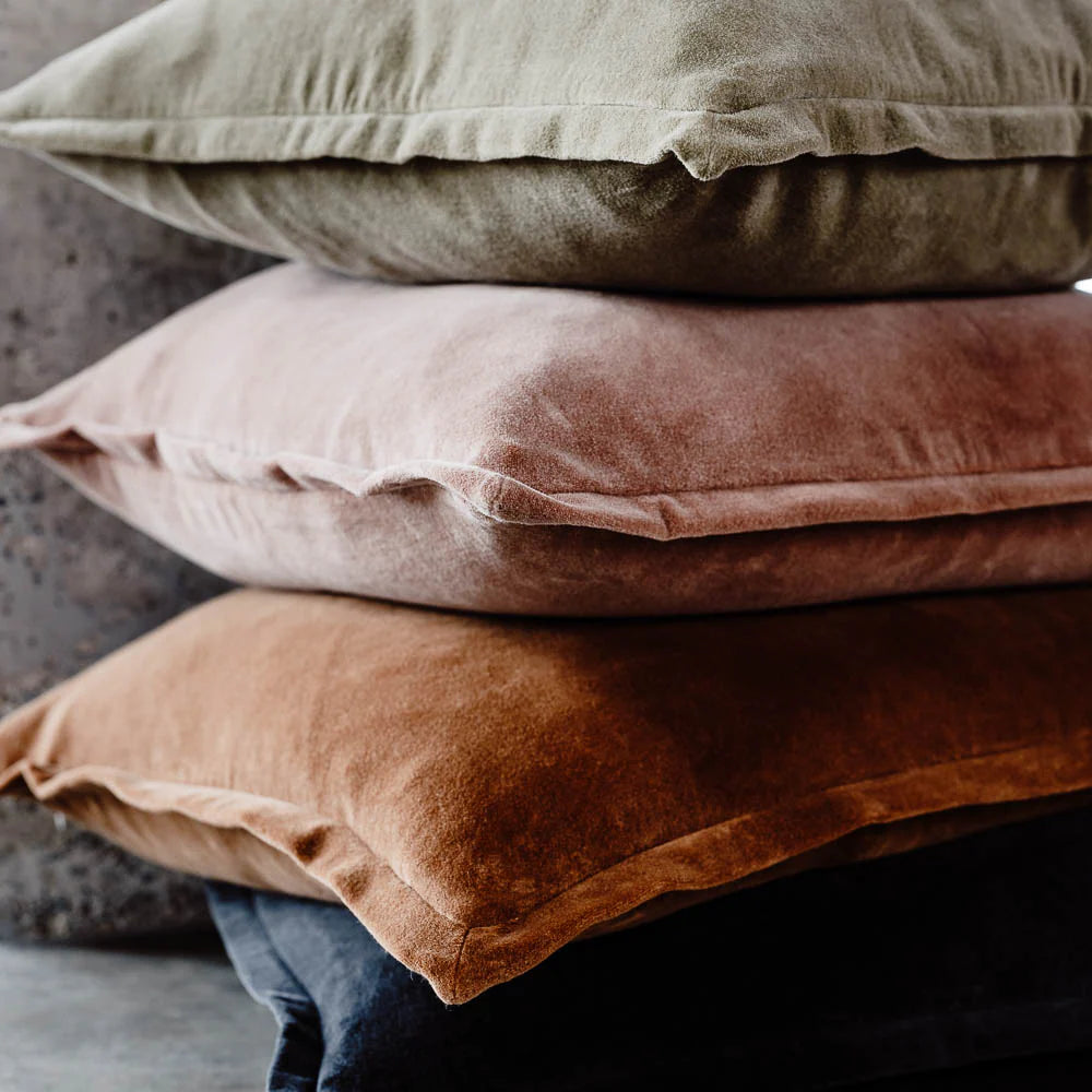 Cushion Evelyn Velvet Olive 40x60cm