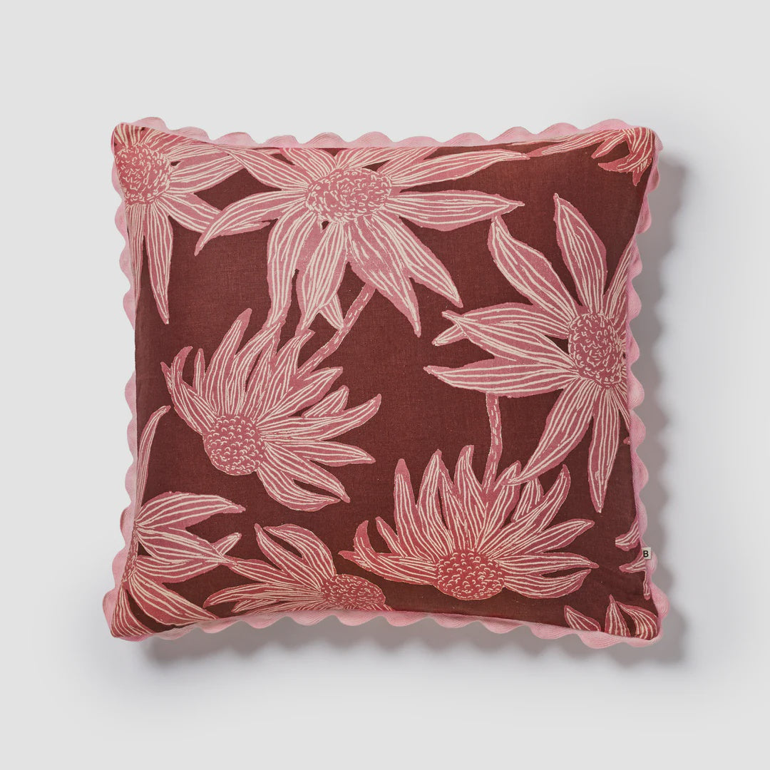 Cushion Fiore Burgundy 60cm