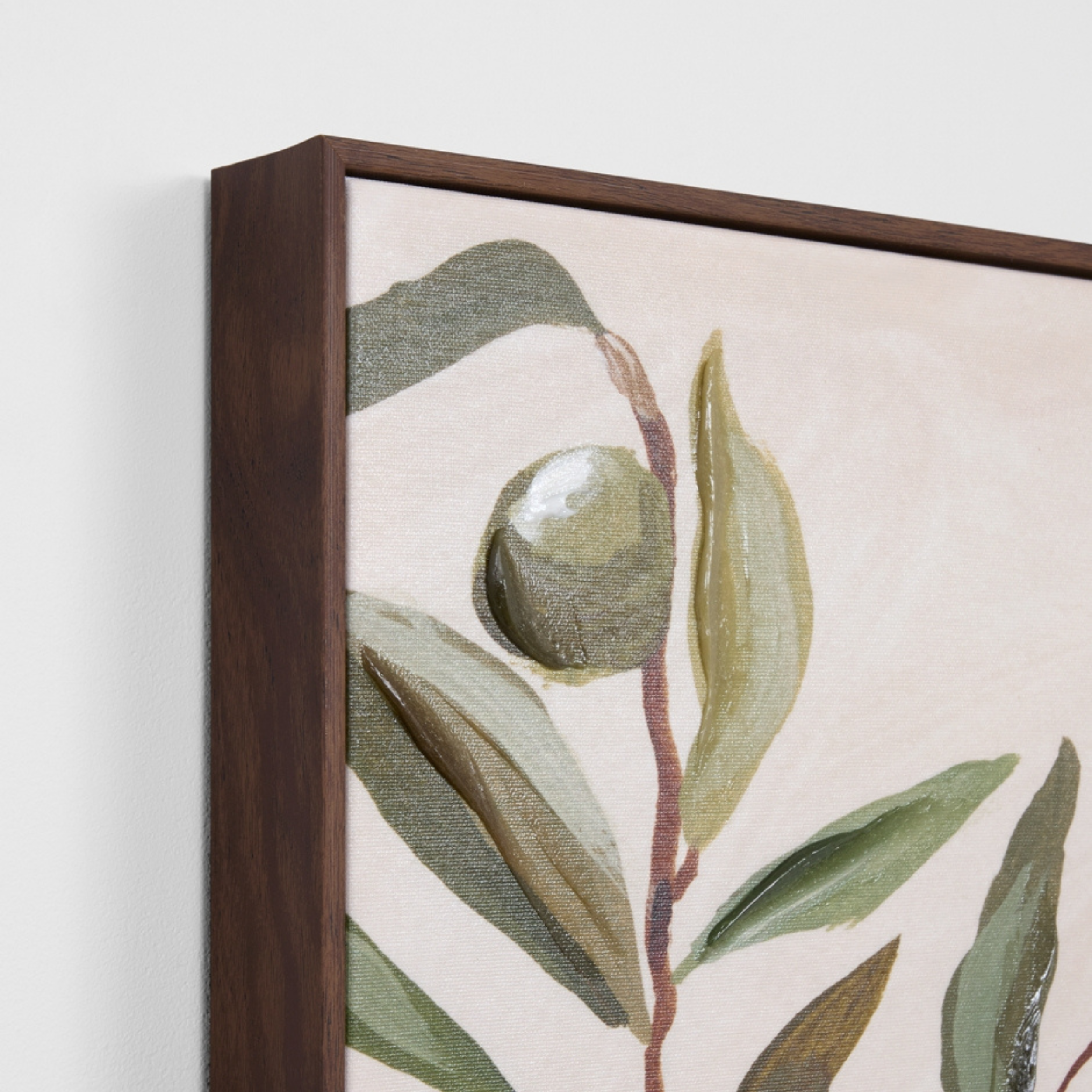 Canvas Olive Arrangement Green Framed 100x120