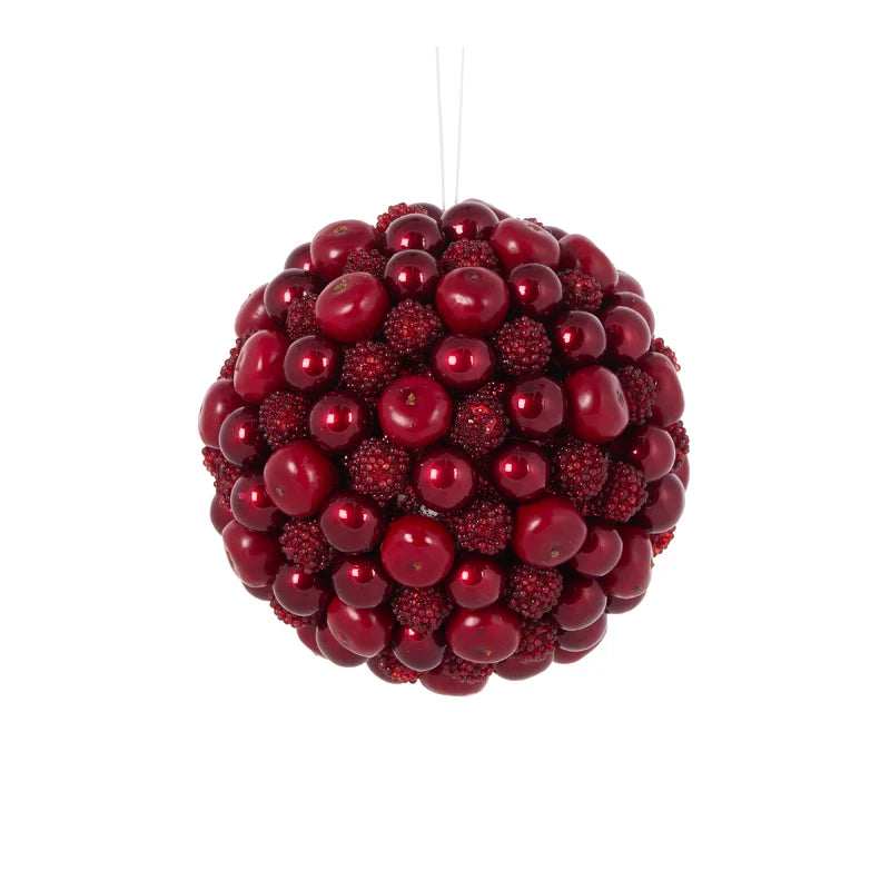 12cm Crimson Berry Bauble