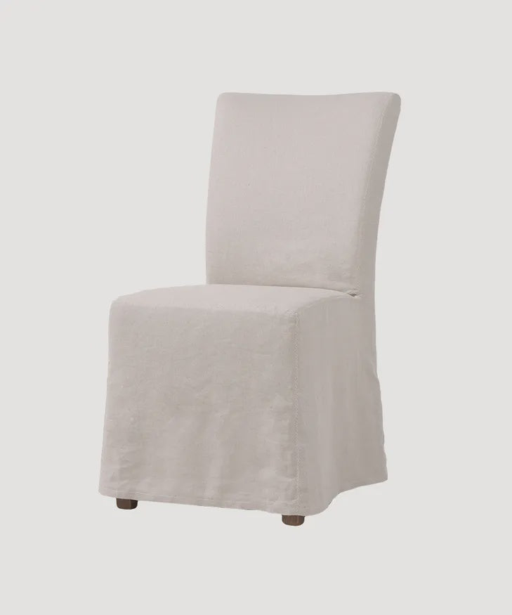 Chair Dining Slip Cover Natural 102cmH