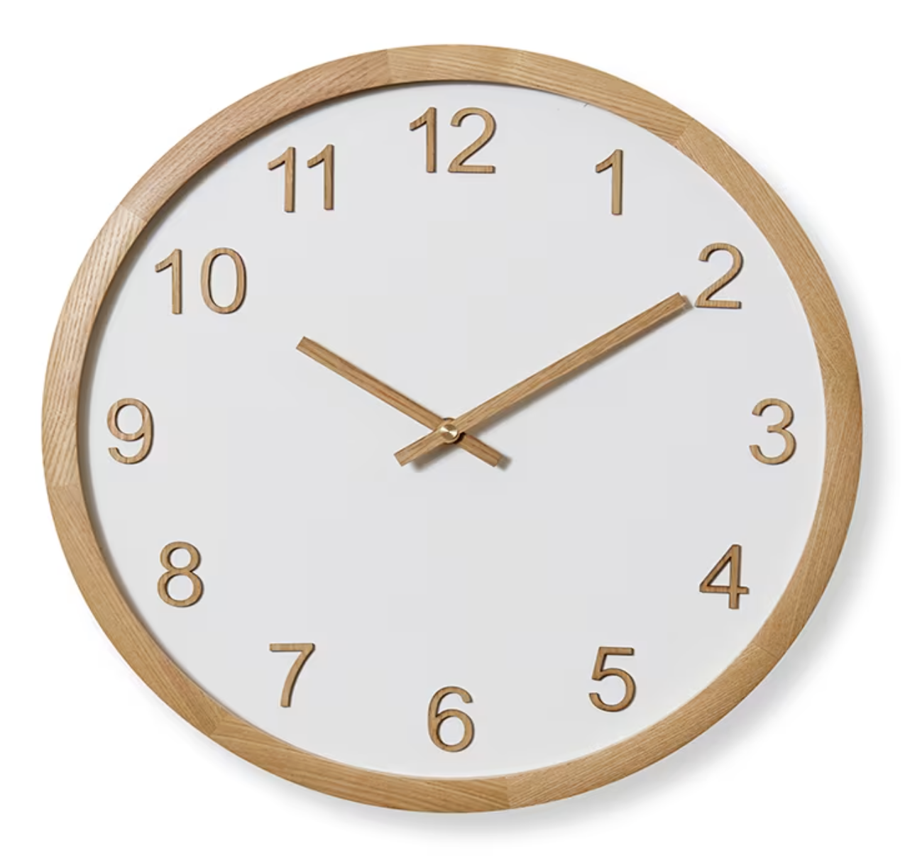 Clock Sienna White/Nat 40cm