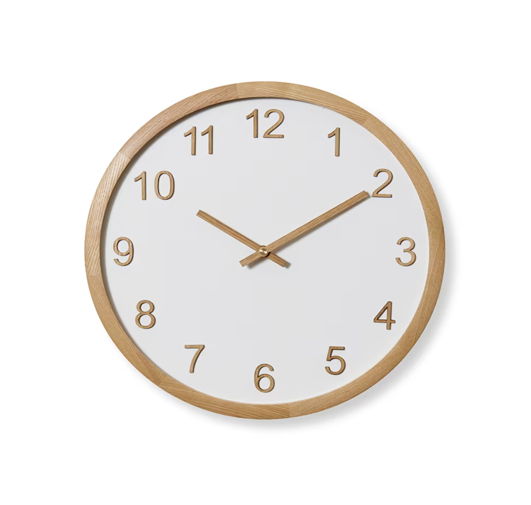 Clock Sienna White/Nat 40cm