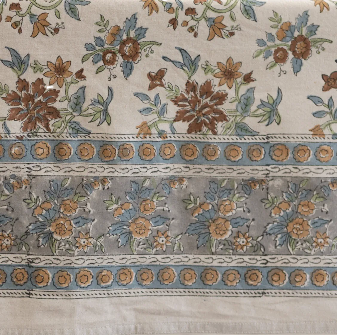 Tablecloth Mabel Block Printed 220cm