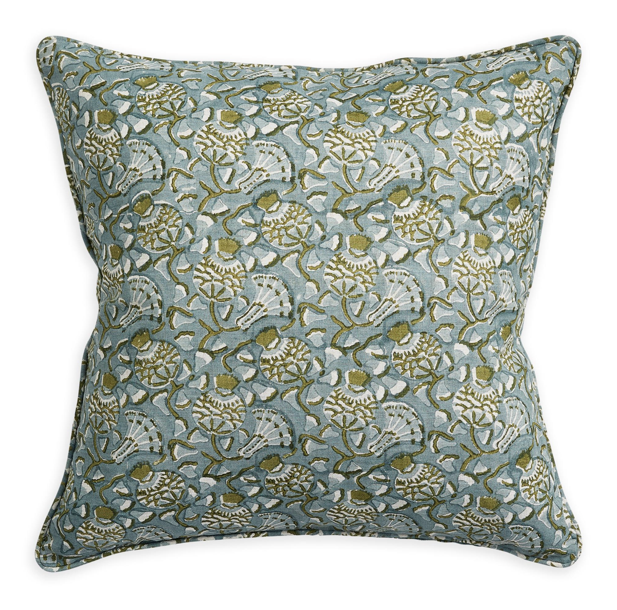 Cushion Iznik Celadon Moss Linen 50cm