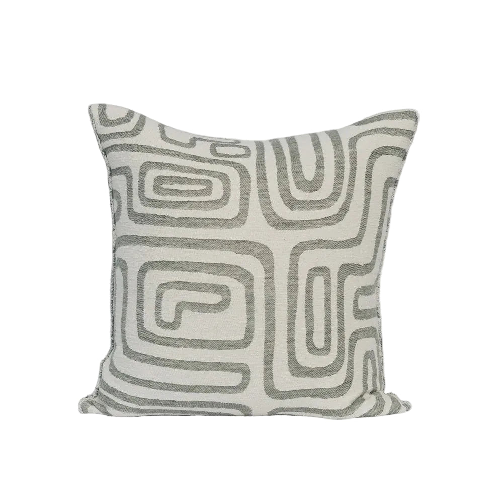 Wanderer Alfresco Outdoor Cushion - White/Pistachio 50x50cm