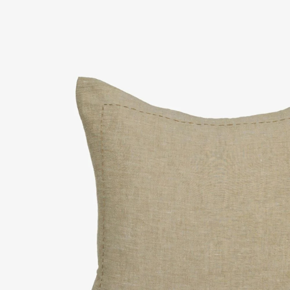 Cushion Bound Moss Green Chambray 50x50cm