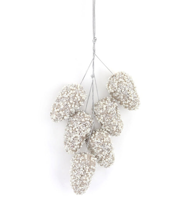 Cone Drop Plastic Glitter Champagne