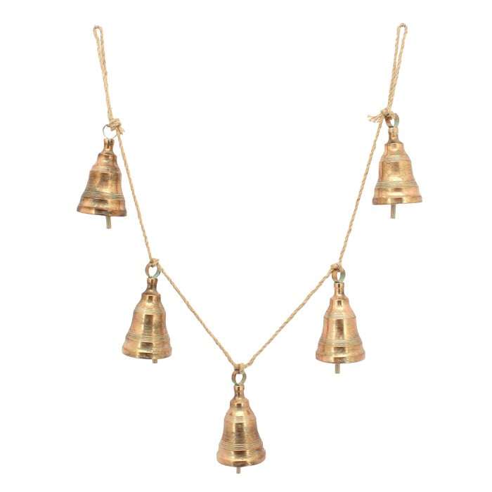 Garland 5 Bell Rope Metal Copper