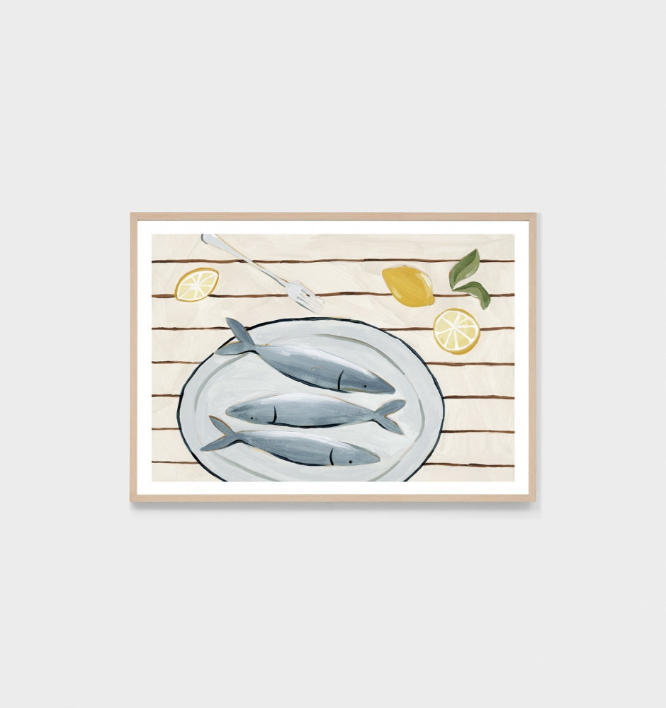 Print Amalfi Catch Blue 87x122cm
