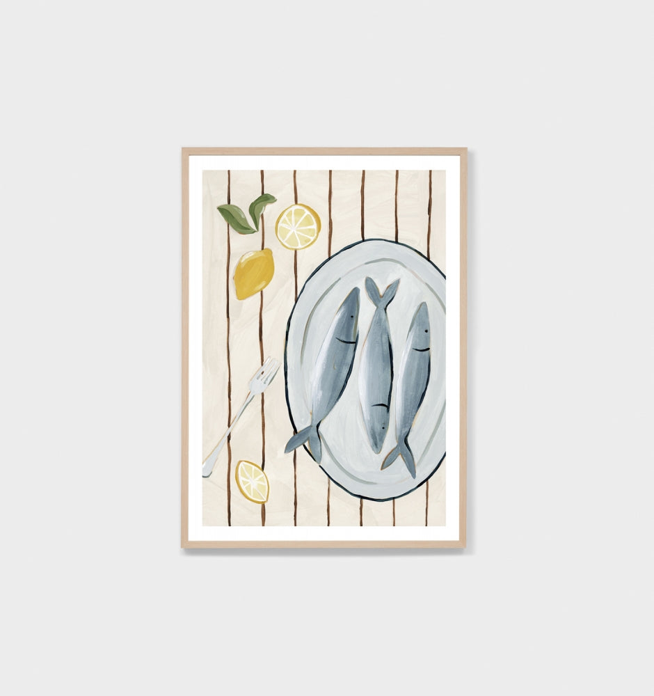 Print Amalfi Catch Blue 87x122cm