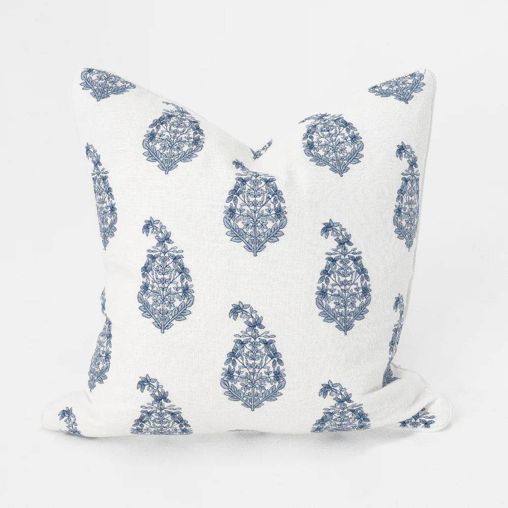 Cushion Devon Inner Paisley Blue 55cm