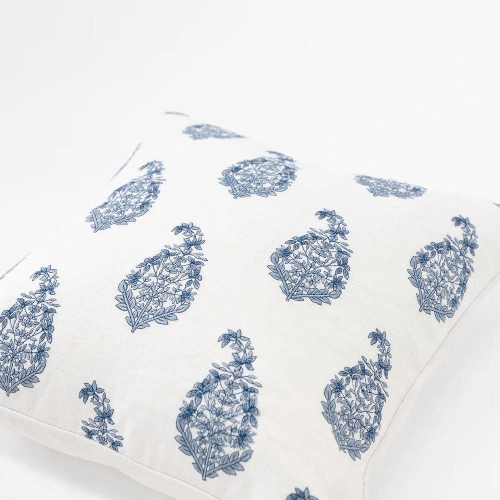 Cushion Devon Inner Paisley Blue 55cm