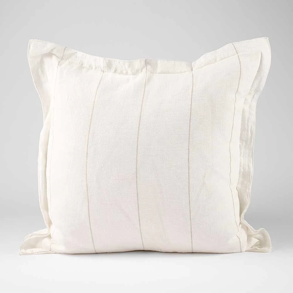 Cushion Carter White w Nat Stripe 50cm