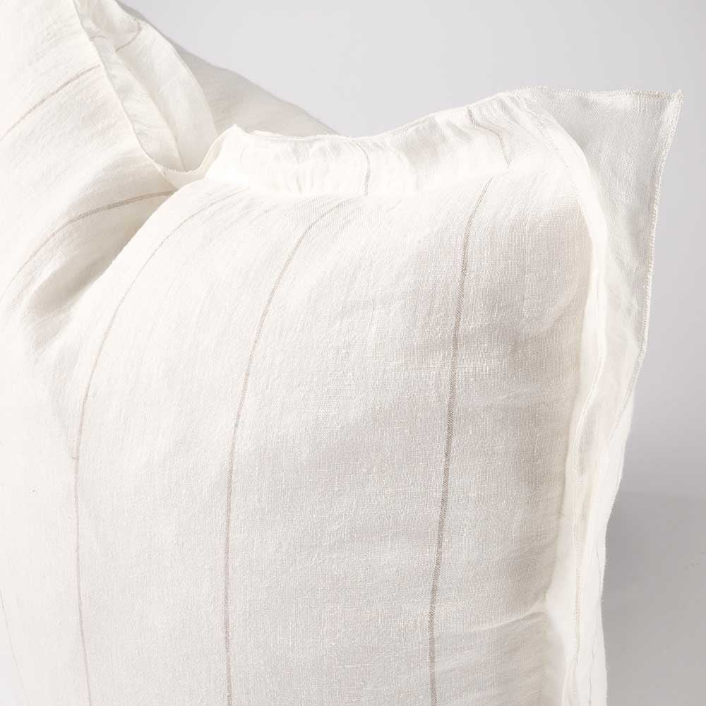Cushion Carter White w Nat Stripe 50cm