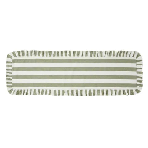Oita Cotton Runner 40x120cm Olive/Ivory