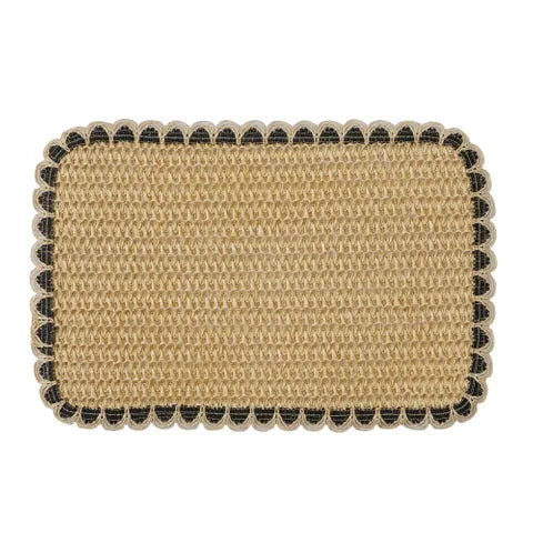 Placemat Ita Crochet Nat/Blk