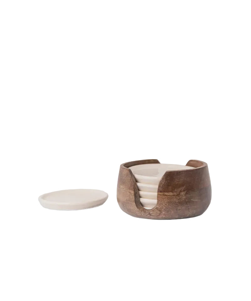 Coaster Porto Round Porcelain 6pc