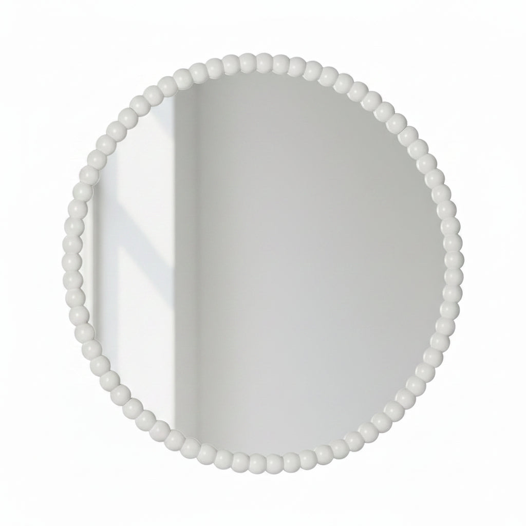 Mirror Bobbin White Round 90cm