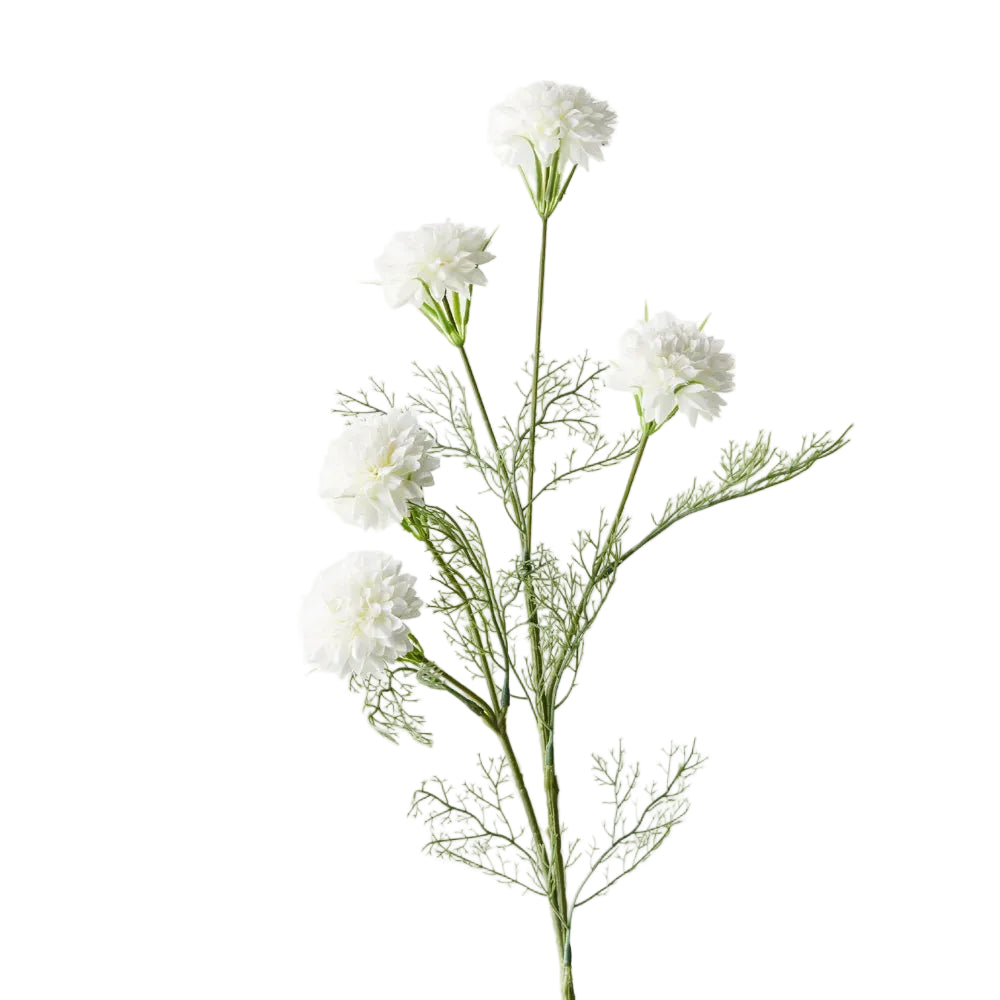 Spray Cornflower White 68cm