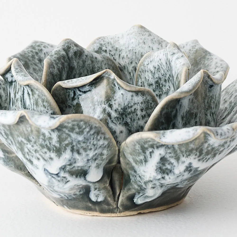 Candle Holder Claudia Seafoam 6cm