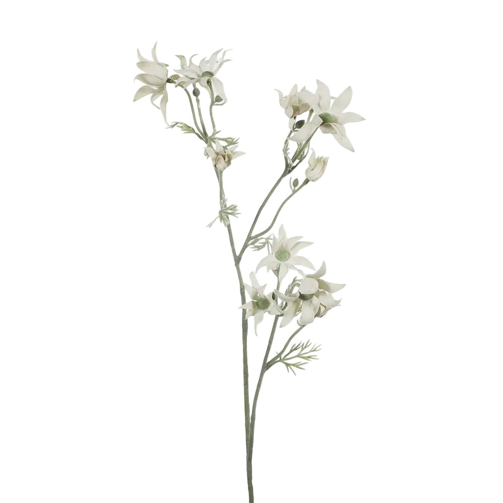 Flower Spray Flannel Cream Green