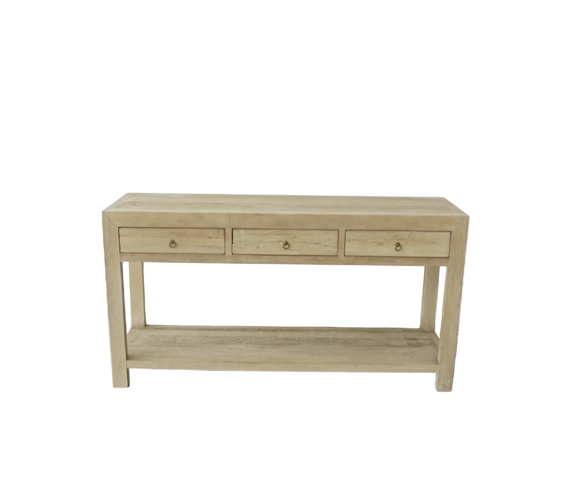 Console Nelson 3 Drawer Natural Timber Elm