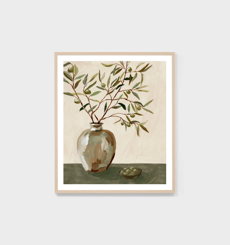 Print Olive Arrangement Green Raw (G4)113x132