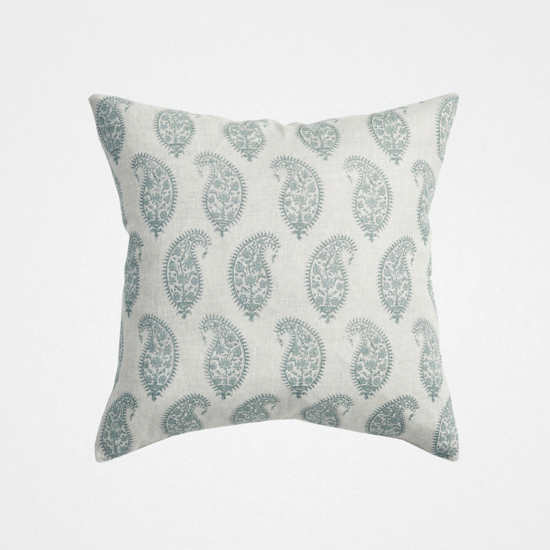 Cushion Paisley Celadon 55cm