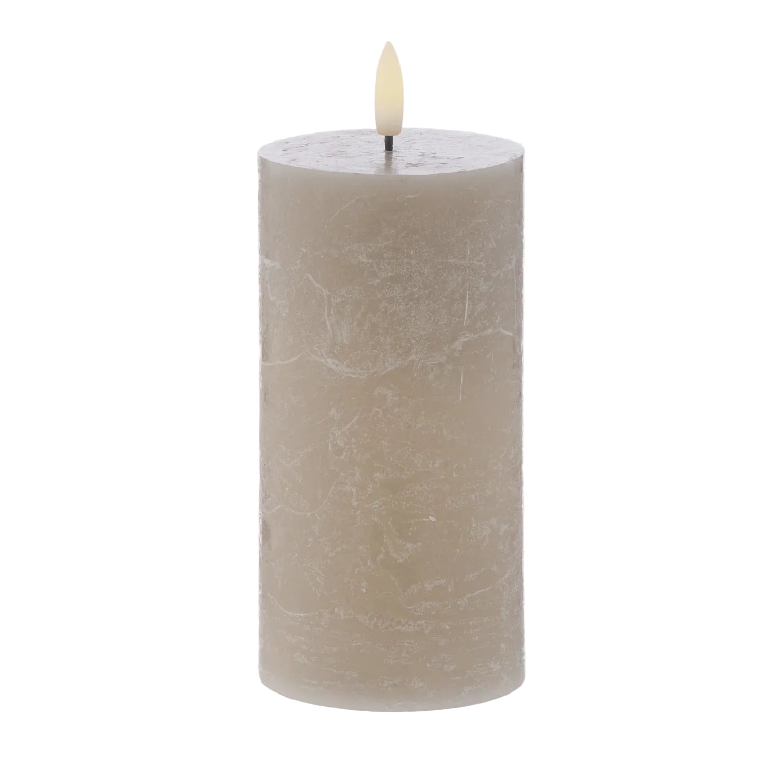 Candle Hughe LED Taupe 15cm
