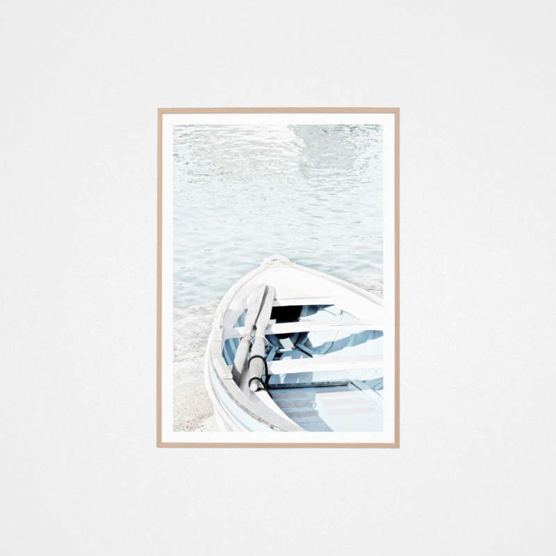 Print Blue Row Boat 87x122