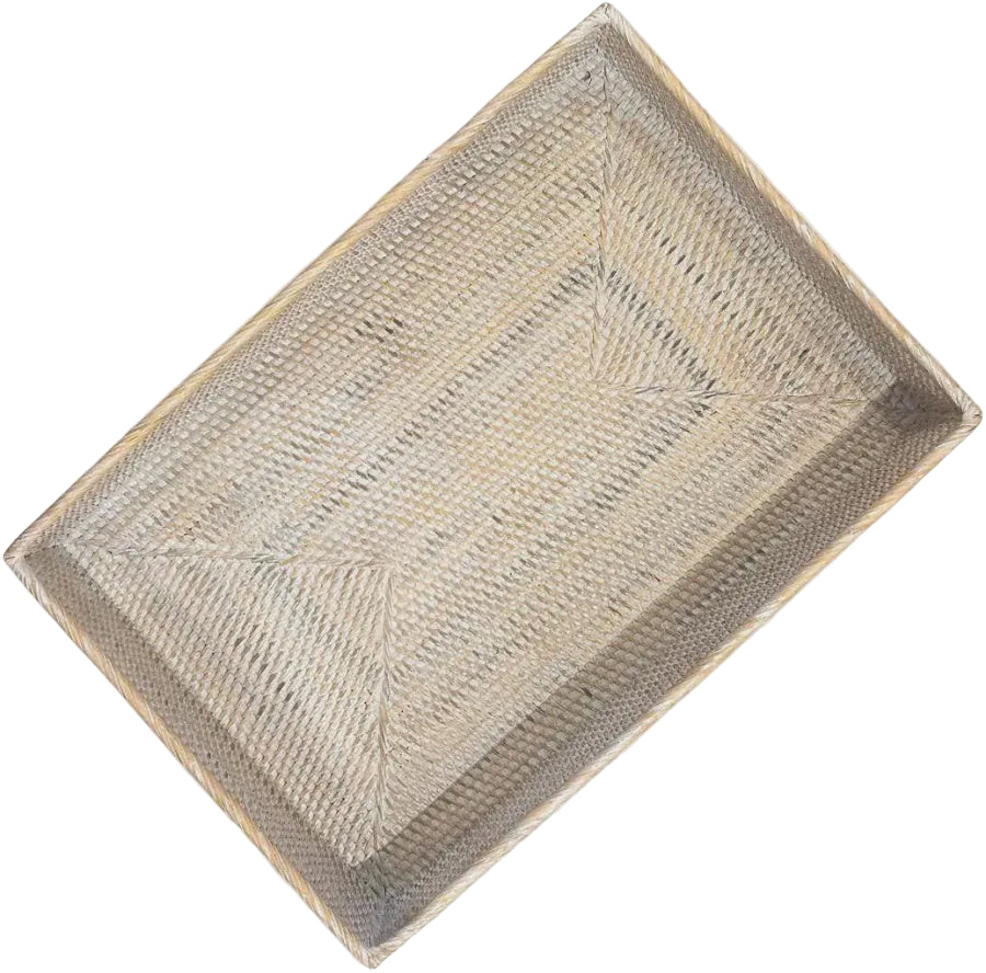 Tray Tea White Wash Med