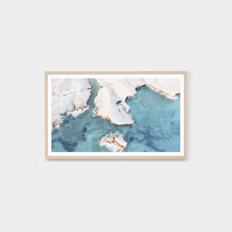 Print Turquoise Shore Raw 113x69